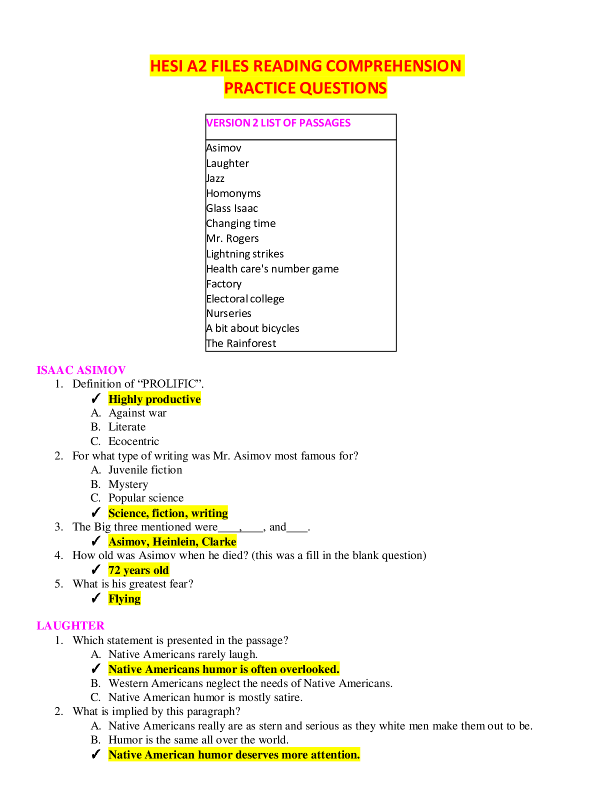 Preview image for HESI A2 FILES READING COMPREHENSION PRACTICE QUESTIONS